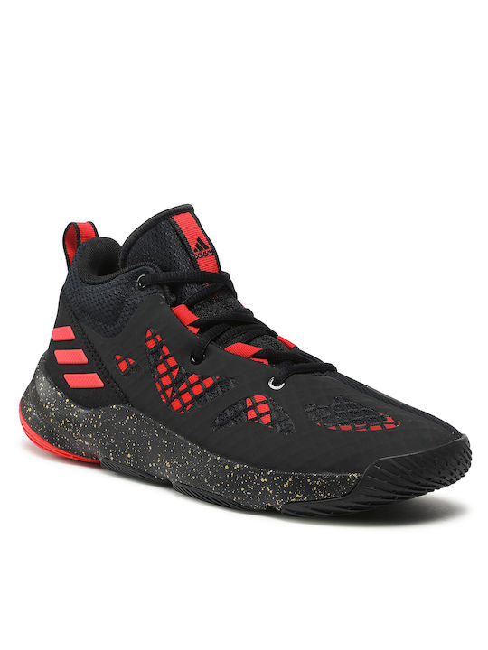 Adidas Pro N3xt 2021 Ψηλά Μπασκετικά Παπούτσια Core Black / Vivid Red