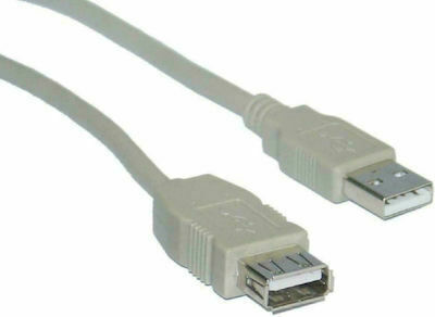 FT Electronics USB 2.0 Cablu USB-A - USB-A female Gri 5m FTT6-041