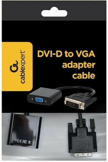 Cablexpert Μετατροπέας DVI-D male σε VGA female 1τμχ A-DVID-VGAF-01
