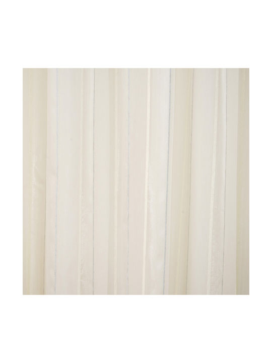 Viopros Curtain with Pencil Pleat Κατερίνα 112 Ecru 663683 280x270cm