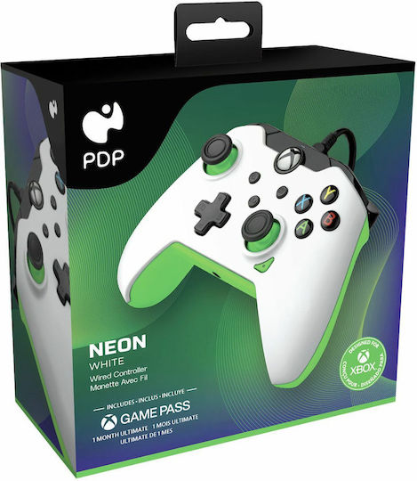PDP 049-012-WG Ενσύρματο Gamepad για PC / Xbox Series / Xbox One Neon White