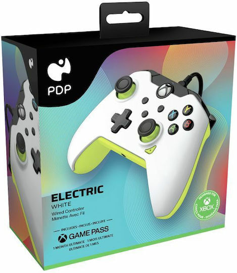 PDP 049-012-WY Ενσύρματο Gamepad για PC / Xbox Series / Xbox One Electric White