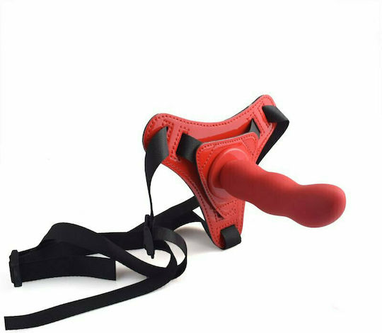 Toyz4lovers Real Safe Stap-on Active Love Gurtzeug mit Dildo 12.50cm in Rot Farbe