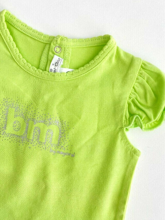 Mayoral Kids' Blouse Short Sleeve Green