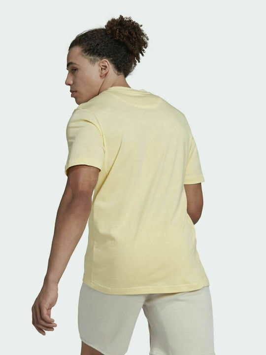 Adidas Αθλητικό Ανδρικό T-shirt Almost Yellow με Λογότυπο