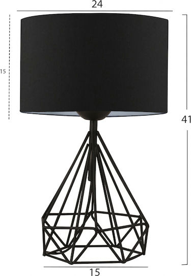 HomeMarkt Πορτατίφ με Μαύρο Καπέλο και Μαύρη Βάση HomeMarkt Πορτατίφ με Μαύρο Καπέλο και Μαύρη Βάση
