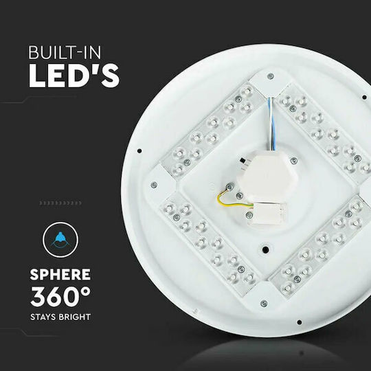 V-TAC Deckenleuchte 26cm Weiß mit Integrierter LED