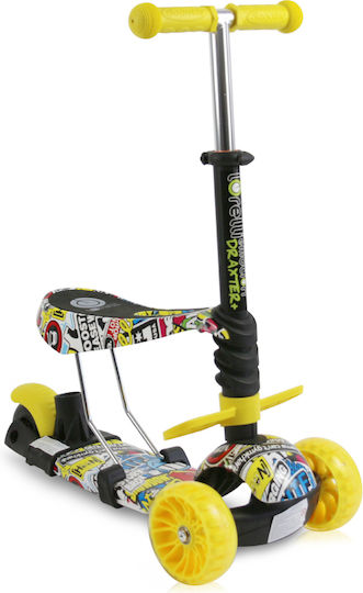 Lorelli Kinderroller Draxter Plus 3-Rad mit Sitz für 3+ Jahre Gelb