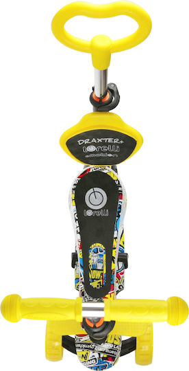 Lorelli Kinderroller Draxter Plus 3-Rad mit Sitz für 3+ Jahre Gelb