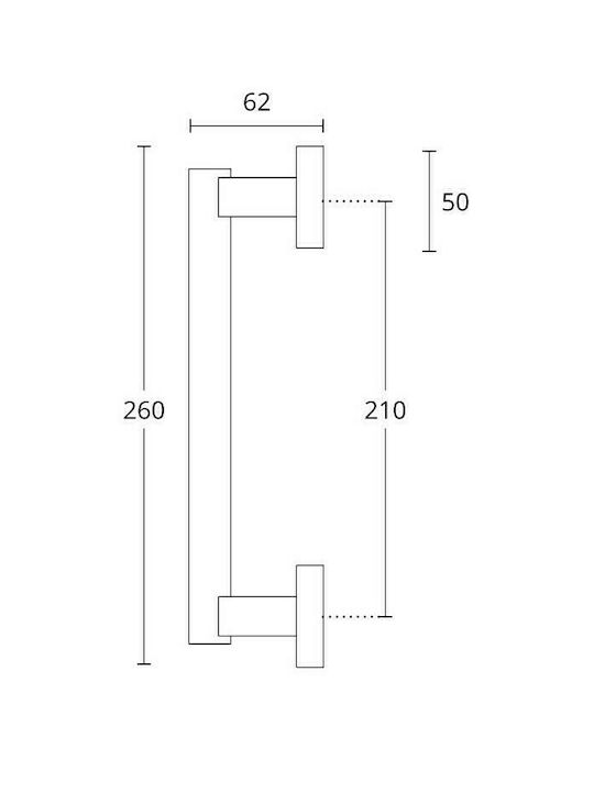 Convex Handle Front Door 895 895PS26S16 Pair 260mm Gold