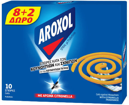 Aroxol Φιδάκι για Κουνούπια 10 σπείρες