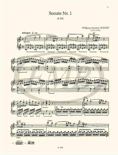 Editio Musica Budapest Mozart - Sonates N.1 pentru Pian