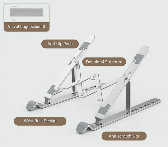 Orico PFB-A2 Stand für Laptop bis zu 17" Silber