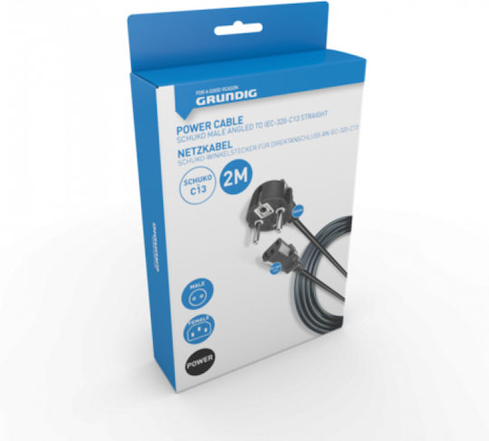 Grundig Schuko - IEC C13 Kabel 2m Schwarz (47263)