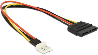 DeLock 15-Pin Sata - 4-Pin Floppy Cable 0.24m Multicolour (83877)