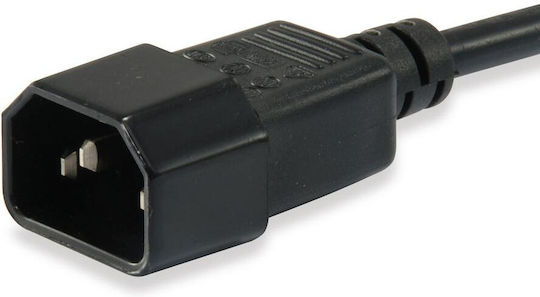 Equip IEC C14 - IEC C13 Cable 3m Μαύρο (112101)