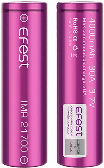 Efest Презареждаща батерия 21700 Li-ion 4000mAh 3.7V 1бр