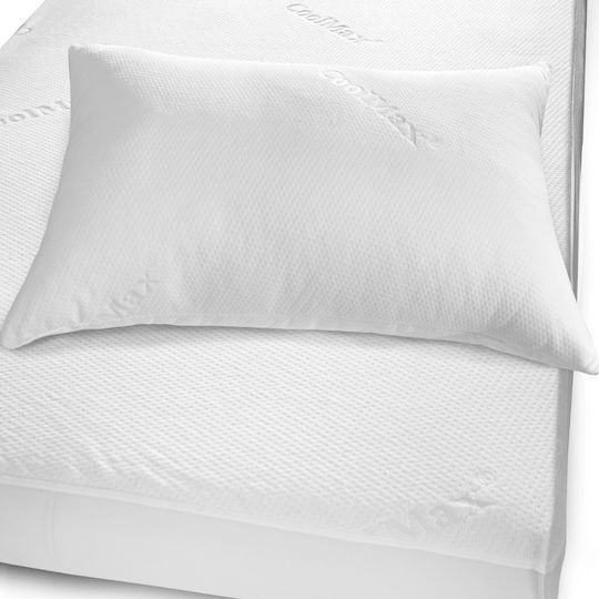 La Luna Schutzauflage King Size Wasserdicht mit Rock Coolmax Weiß 180x200+30cm