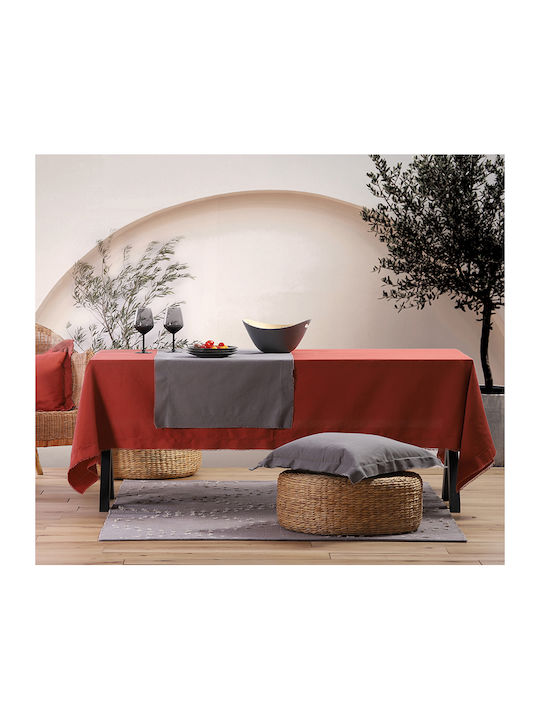 Nef-Nef Homeware Τραπεζομάντηλο Βαμβακερό Minimal Terra 140x140εκ.