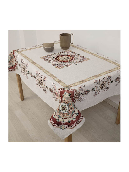 Dimeco Morena Checkered Tablecloth Coffee 140x140cm