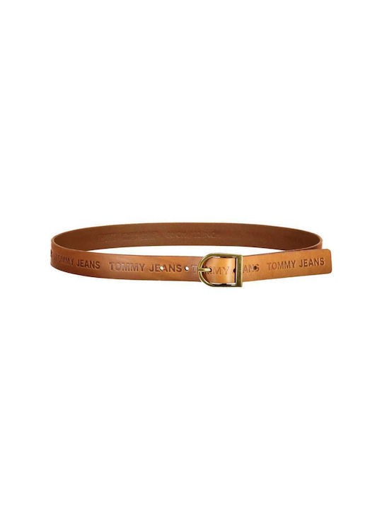 Tommy Hilfiger Tjw Logo Fashion Leather Women's Belt Brown