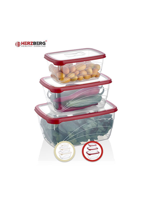 Herzberg Extra Bio Saver Кутия за обяд Пластмаса Бежов 3бр