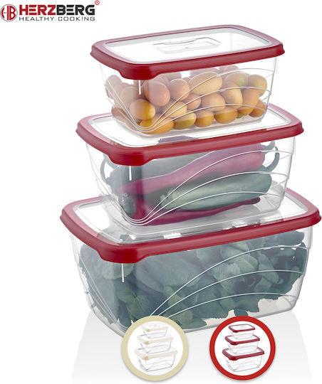 Herzberg Extra Bio Saver Lunchbox Kunststoff Beige 3Stück