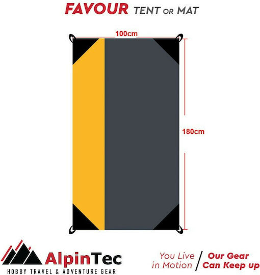 AlpinPro Favour Single Beach Mat Yellow 180x100cm