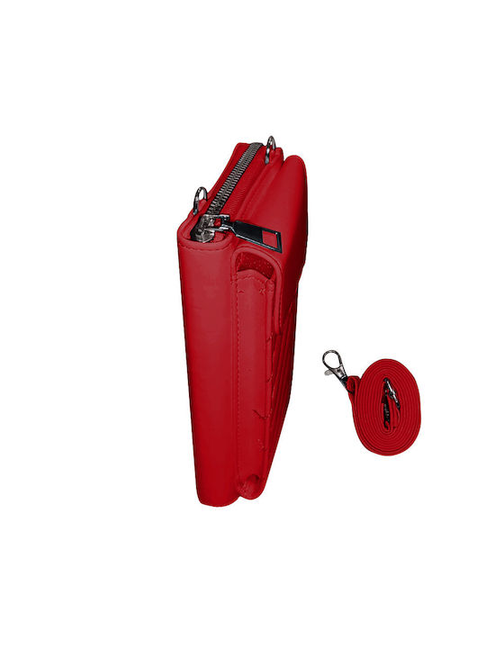 227806 DAMENHANDTASCHE MIT HANDYTASCHE V-STORE_RED