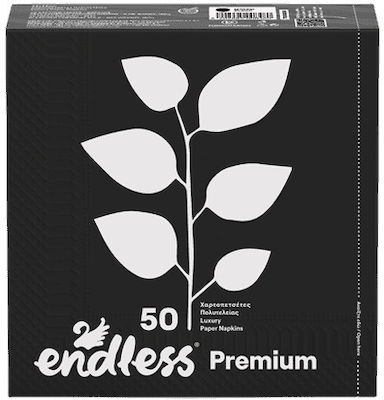 Endless 50 Χαρτοπετσέτες Premium Μαύρο