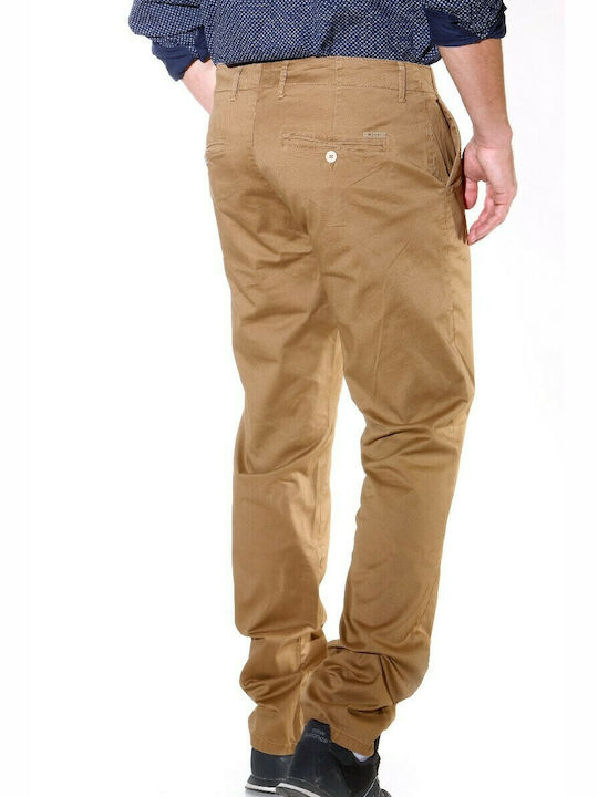 Double Men's Trousers Chino in Regular Fit Camel