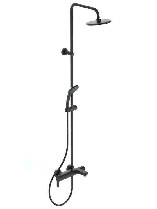 Ideal Standard Cerafine O Shower Column with Bathtub Mixer 150.7cm Black