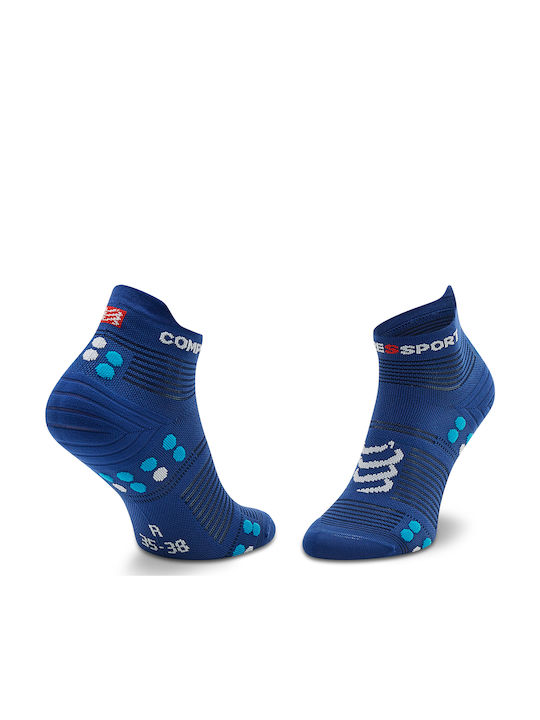Compressport Pro Racing Socks V4.0 Low Running Κάλτσες Μπλε 1 Ζεύγος