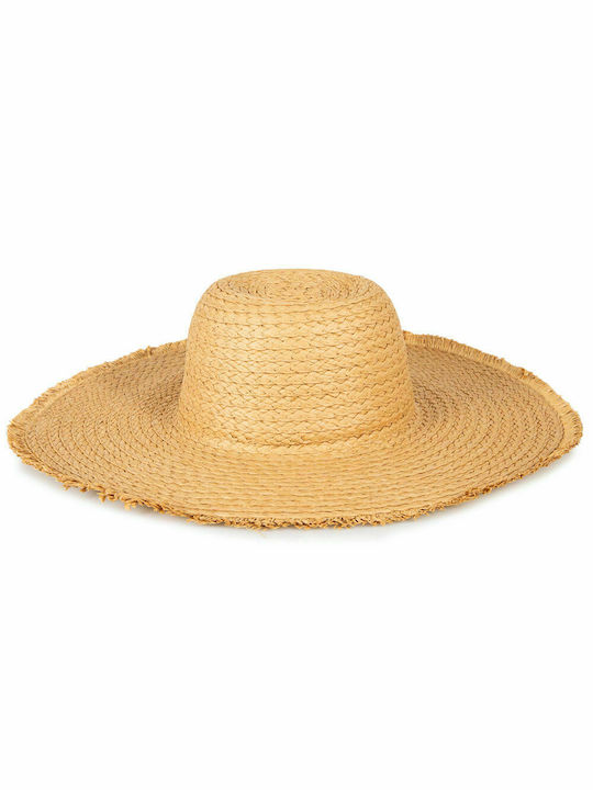 Guess Wicker Women's Floppy Hat Beige