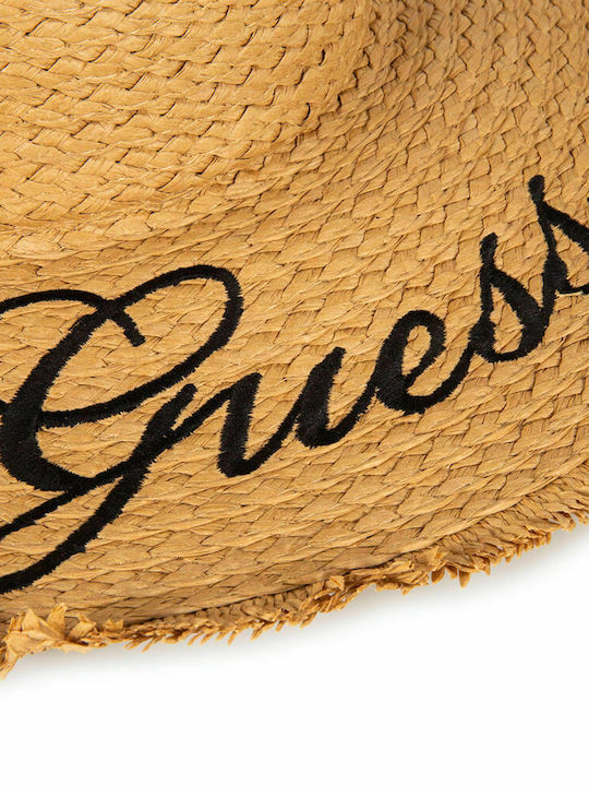 Guess Wicker Women's Floppy Hat Beige