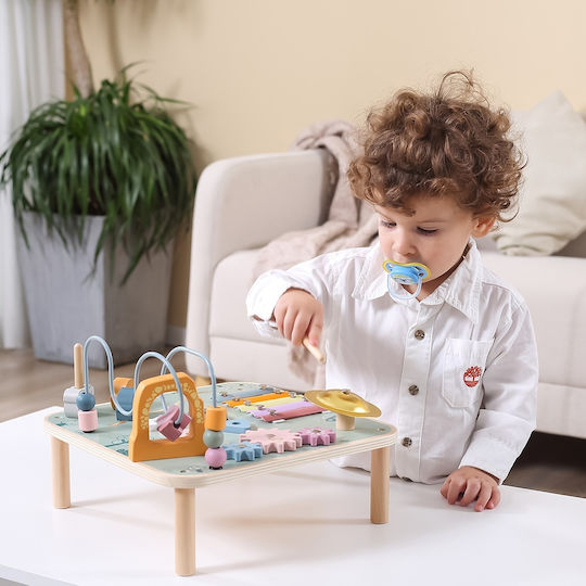 Viga Toys Τραπεζάκι Δραστηριοτήτων Ζωάκια από Ξύλο με Ήχους για 18+ Μηνών