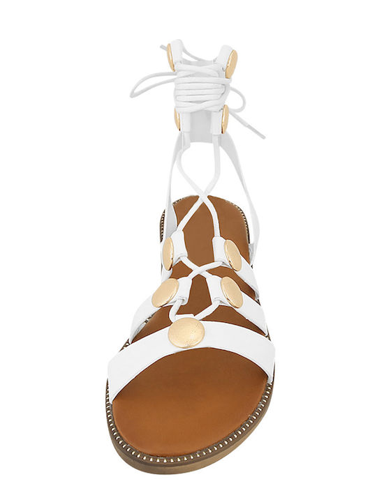 Women's Flat Sandals White