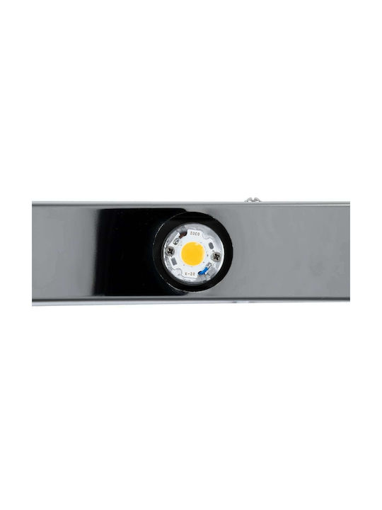 GloboStar BELLA Modern Leuchte Badezimmer mit Integrierter LED und Neutralweißes Licht Silber 70x6cm