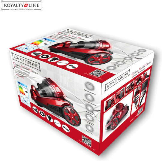Royalty Line RL-BSCM1400.60 Vacuum Cleaner 850W Bagless 2.5lt Red