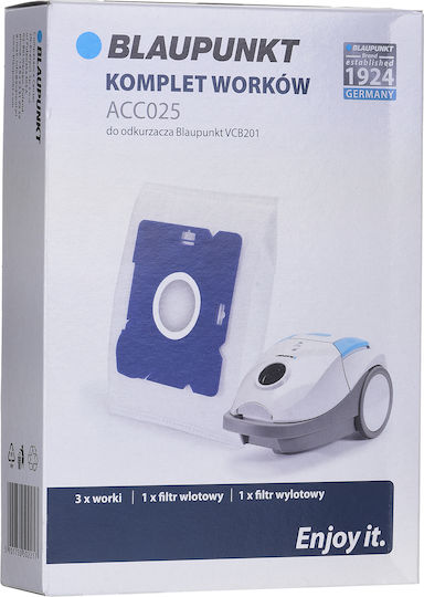 Blaupunkt ACC025 Vacuum Cleaner Bags 3pcs Compatible With Vacuum Blaupunkt