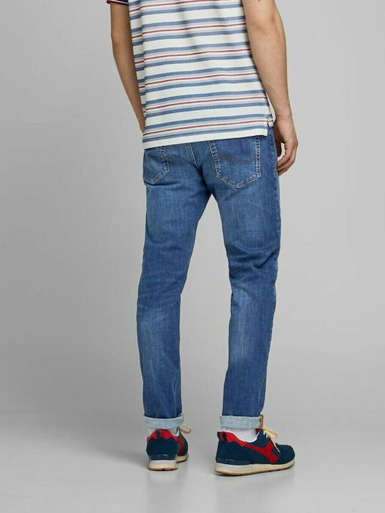 Men's Jeans Pants Elastic with Skinny Tapered Fit Blue