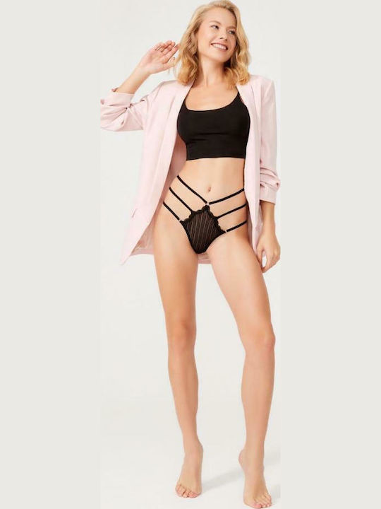 Sarah Women's Slip with Lace Black