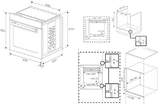 Beko Einbauofen 72Es B59.4cm.