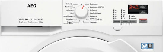 AEG Waschmaschine 8kg mit Dampftechnologie 1400 Umdrehungen L6FNK148WG