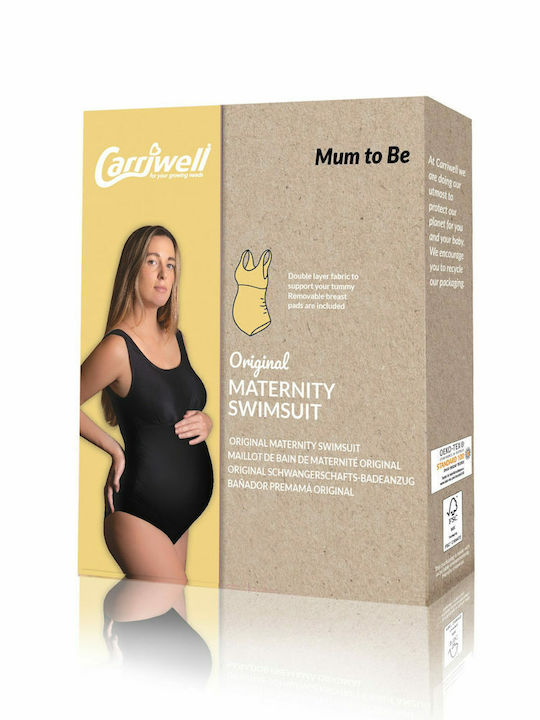 Carriwell One Piece Maternity Swimwear Black