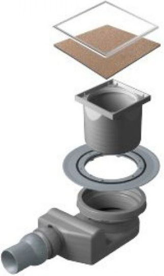 Karag Confluo Ceramic 4 Stainless Steel Siphon Floor with Length 15cm