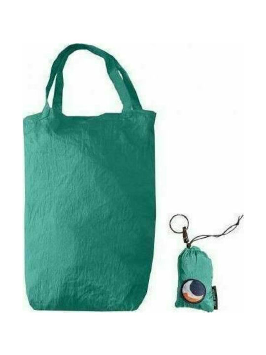 Ticket To The Moon Υφασμάτινη Τσάντα για Ψώνια σε Τιρκουάζ χρώμα