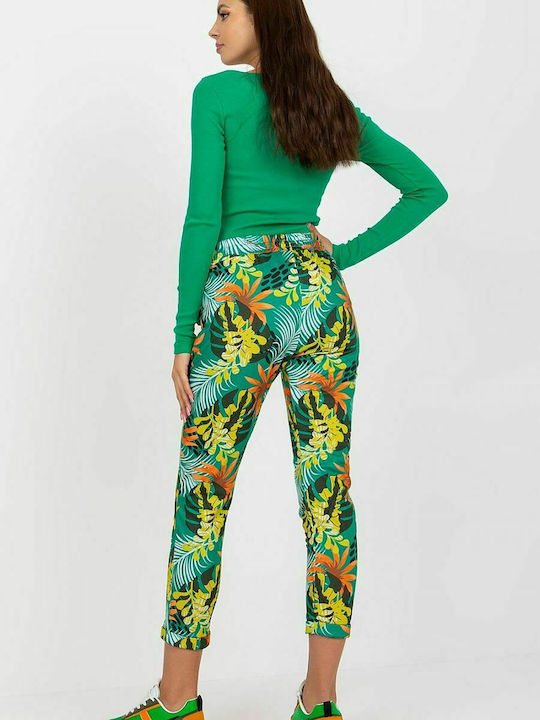 Relevance Femei Bumbac Capri Pantaloni Verde