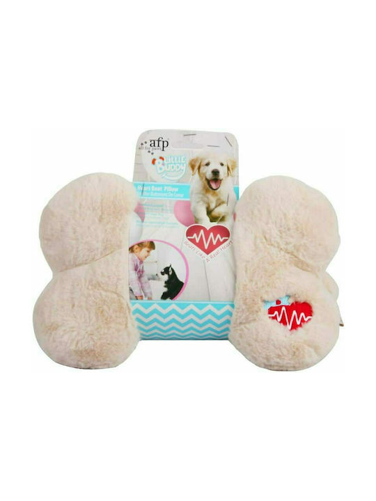 All For Paws Little Buddy Heart Beat Pillow Dog Toy Cuddly Pink 27cm