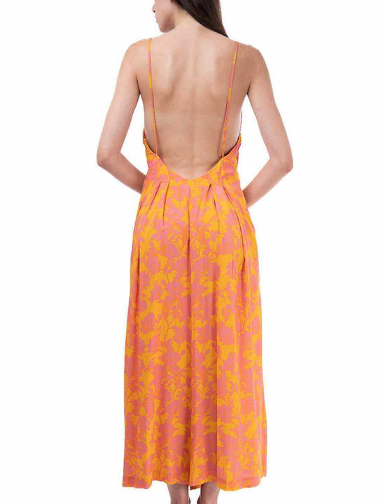 Wide-Legged Spaghetti Strap Jumpsuit With Back Zip Clementine pink floral